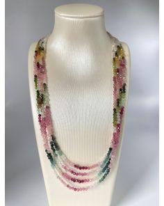 Multi - Colour Tourmaline Necklace PJ031A