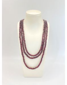 Rhodolite Garnet Rondelle Necklace PJ009AA