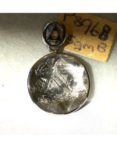 Gibeon and Clear Quartz Pendant P396B