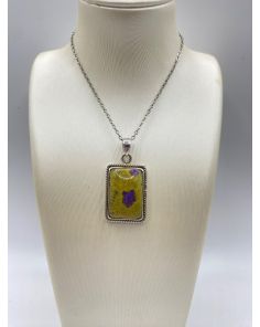 Stichtite and Serpentine Pendant AJ428