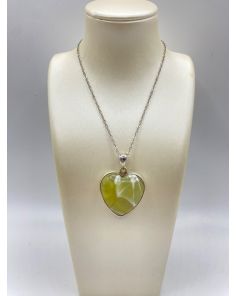 Prehnite Heart Pendant CD51