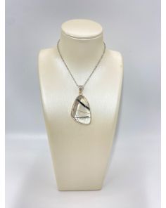 Tourmalinated Quartz Pendant P097