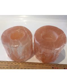 Orange Selenite Candle Holder KK159A