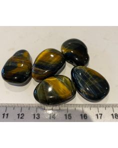 Blue Tiger Eye Tumble StonesPendant MBE635