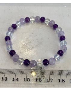 Amethyst & Clear Quartz Bracelet MBE849