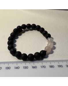 Lava Stone Rose Quartz Bracelet MBE885