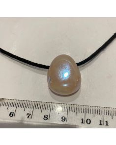 Rose Aura Tumbled Stone Pendant MBE897