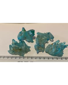  Aqua Aura Quartz Clusters MBE953