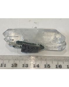 Clear Quartz Twin with Fushsite MCW