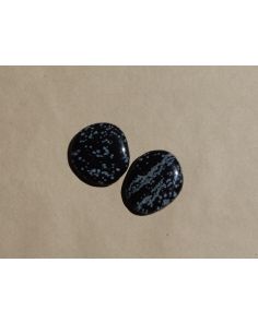 Snowflake Obsidian Flat Stone MBE12
