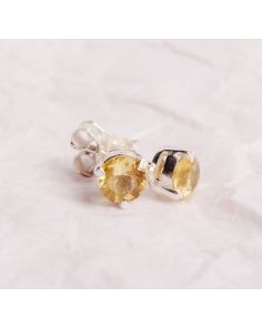  Citrine Stud Earrings PJ63