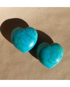 Blue Howlite Heart Q526