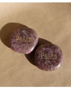 Peace Lepidolite Word Stone Q359