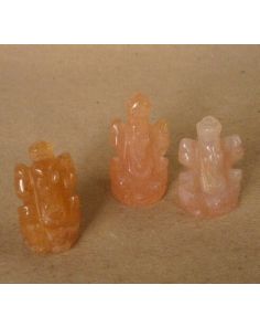 Mini Peach Aventurine Ganesha E591