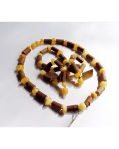 Amber and Hazal Wood  Necklace AH10