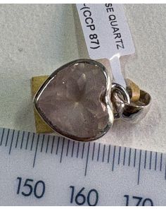 Rose Quartz Heart Pendant PJ819