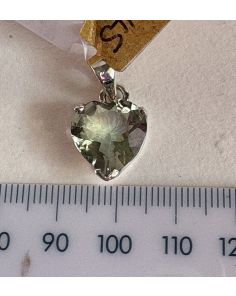 Green Amethyst Heart Pendant PJ822