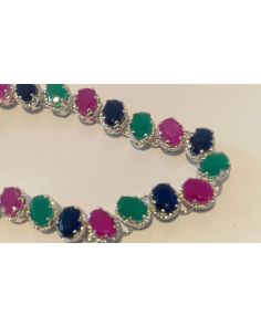 Sapphire Ruby and Emerald Bracelet TH260