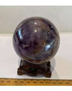 Chevron Amethyst with Red Hematite Sphere WR08